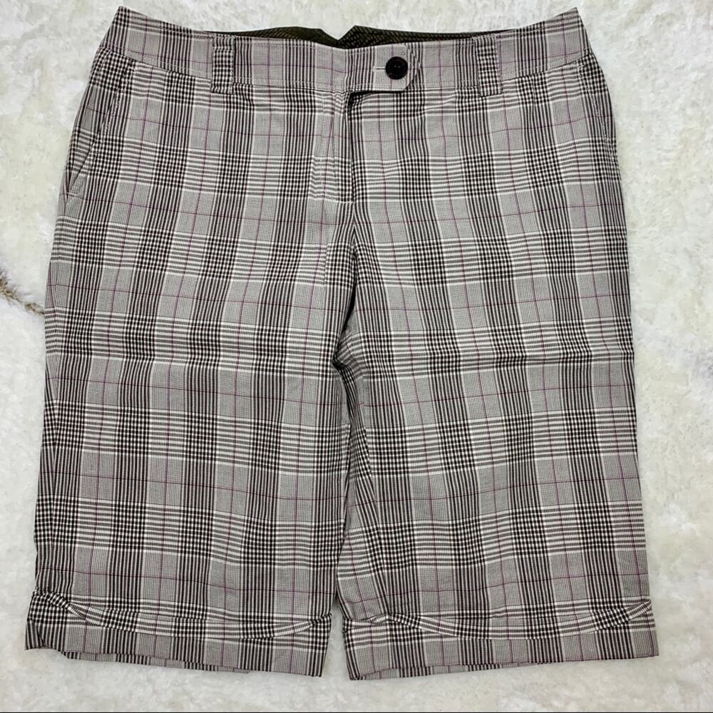 Esprit Y2K Plaid Bermuda Shorts Size 12